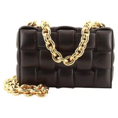 Bottega Veneta Cassette Chain Crossbody Bag Padded Maxi Intrecciato Leather
