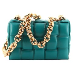 Bottega Veneta Cassette Chain Crossbody Bag Padded Maxi Intrecciato Leather
