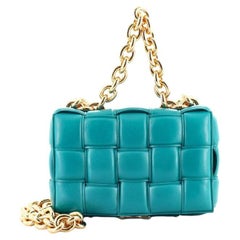 Bottega Veneta Cassette Chain Crossbody Bag Padded Maxi Intrecciato Leather