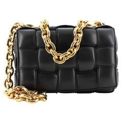 Bottega Veneta Cassette Chain Crossbody Bag Padded Maxi Intrecciato Leather