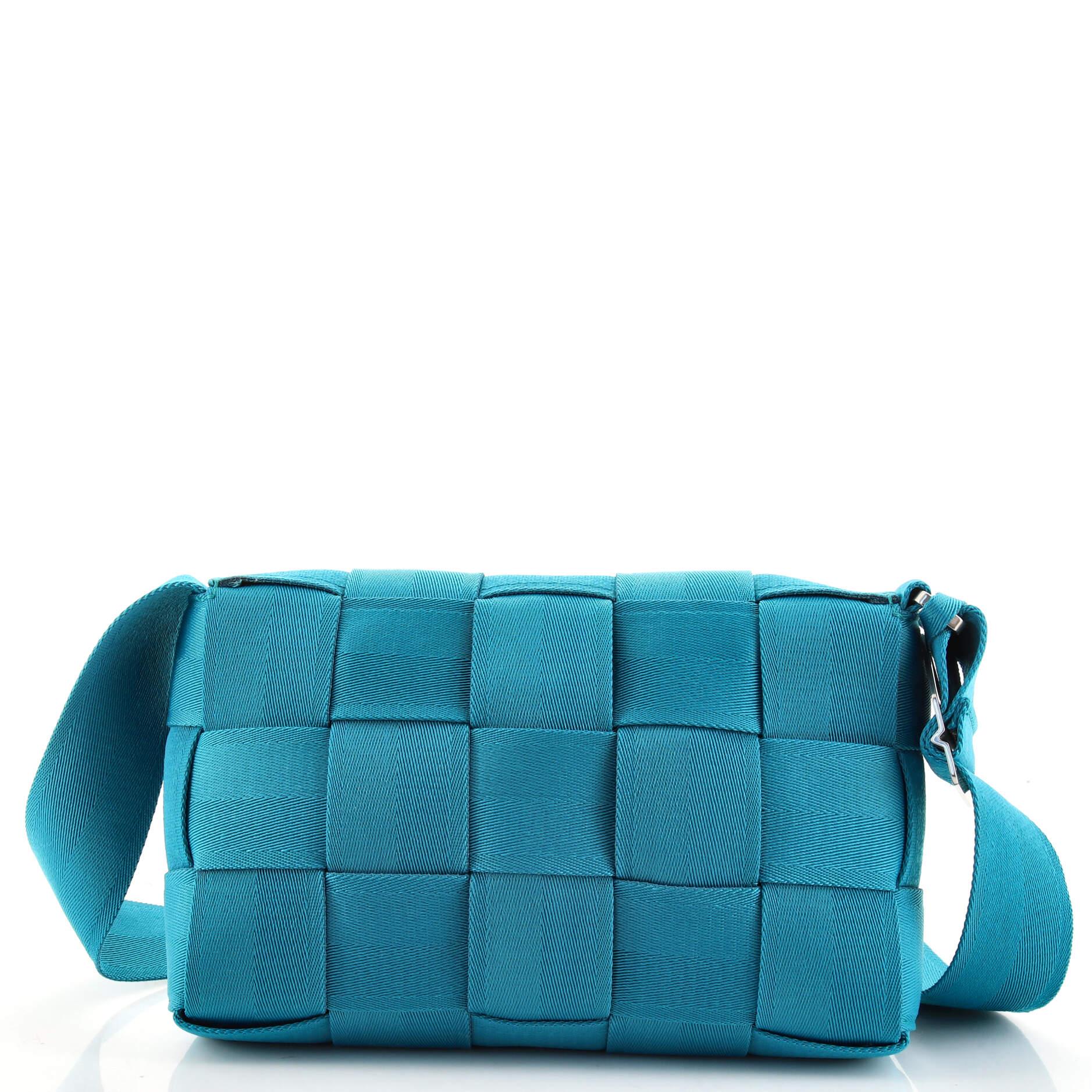 Bottega Veneta Cassette Crossbody Bag Maxi Intrecciato Fabric In Good Condition In NY, NY