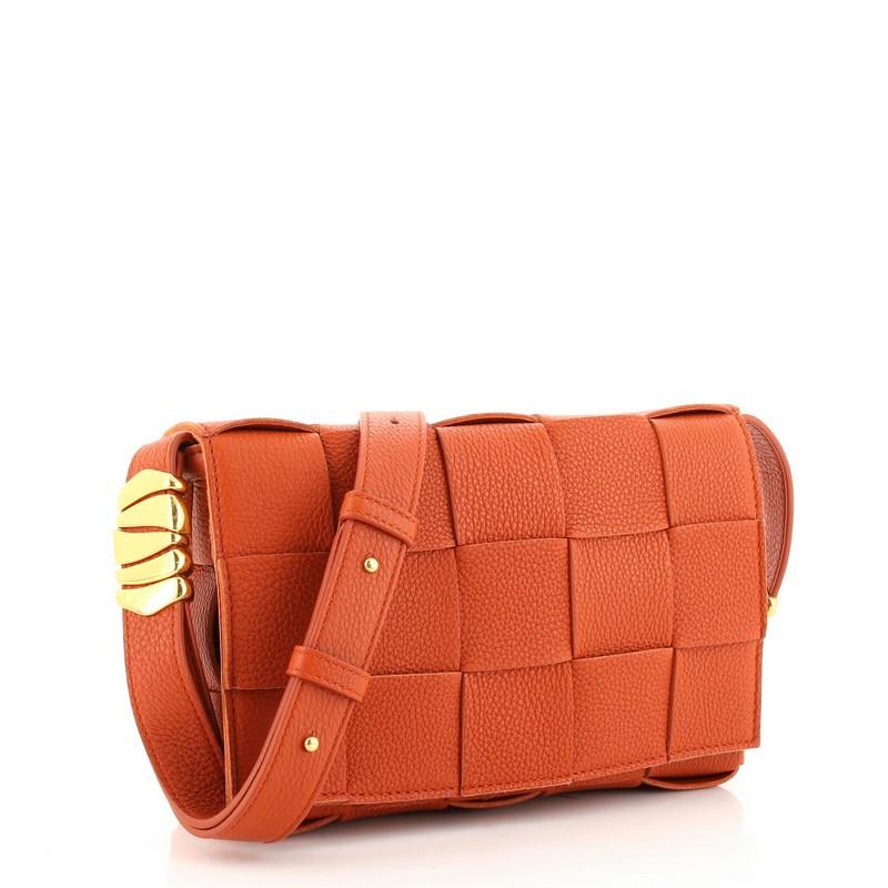 Bottega Veneta Cassette Crossbody Bag Maxi Intrecciato Leather In Good Condition In NY, NY