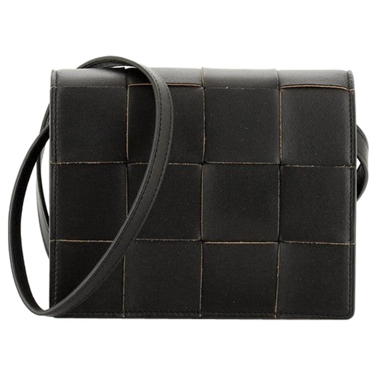 Bottega Cassette Crossbody Bag Maxi Intrecciato Leather Mini at