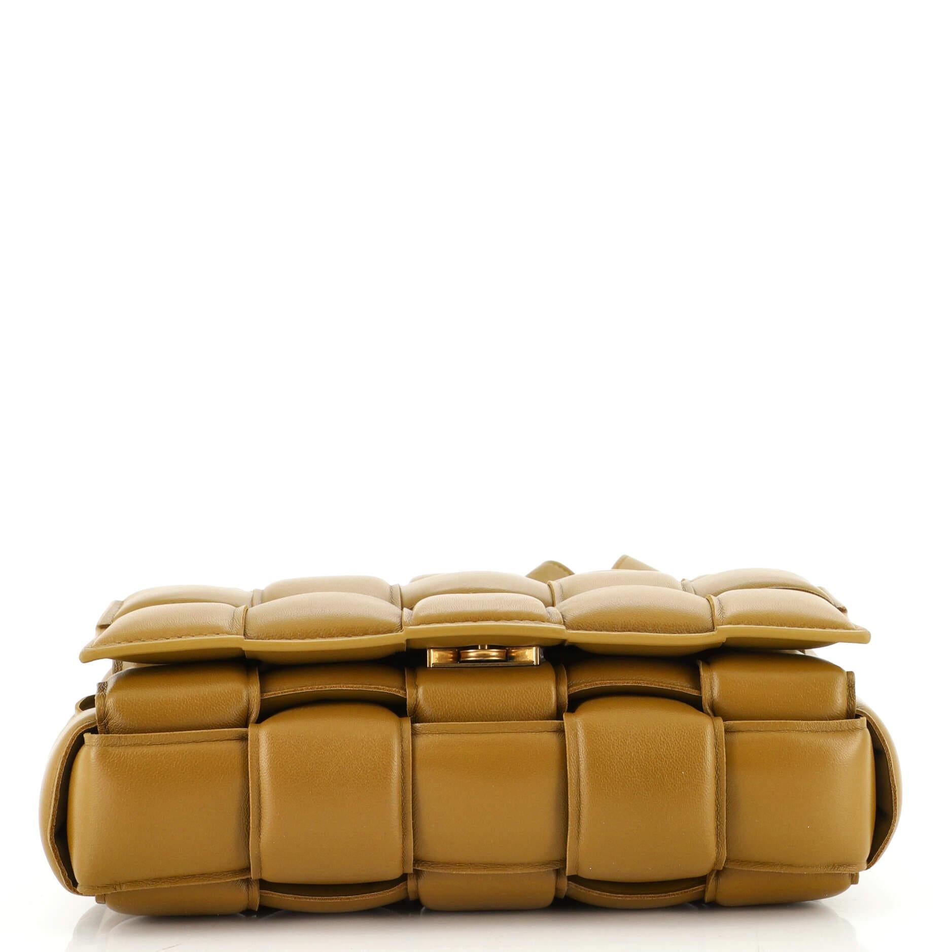 Bottega Veneta Cassette Crossbody Bag Padded Maxi Intrecciato Leather In Good Condition In NY, NY