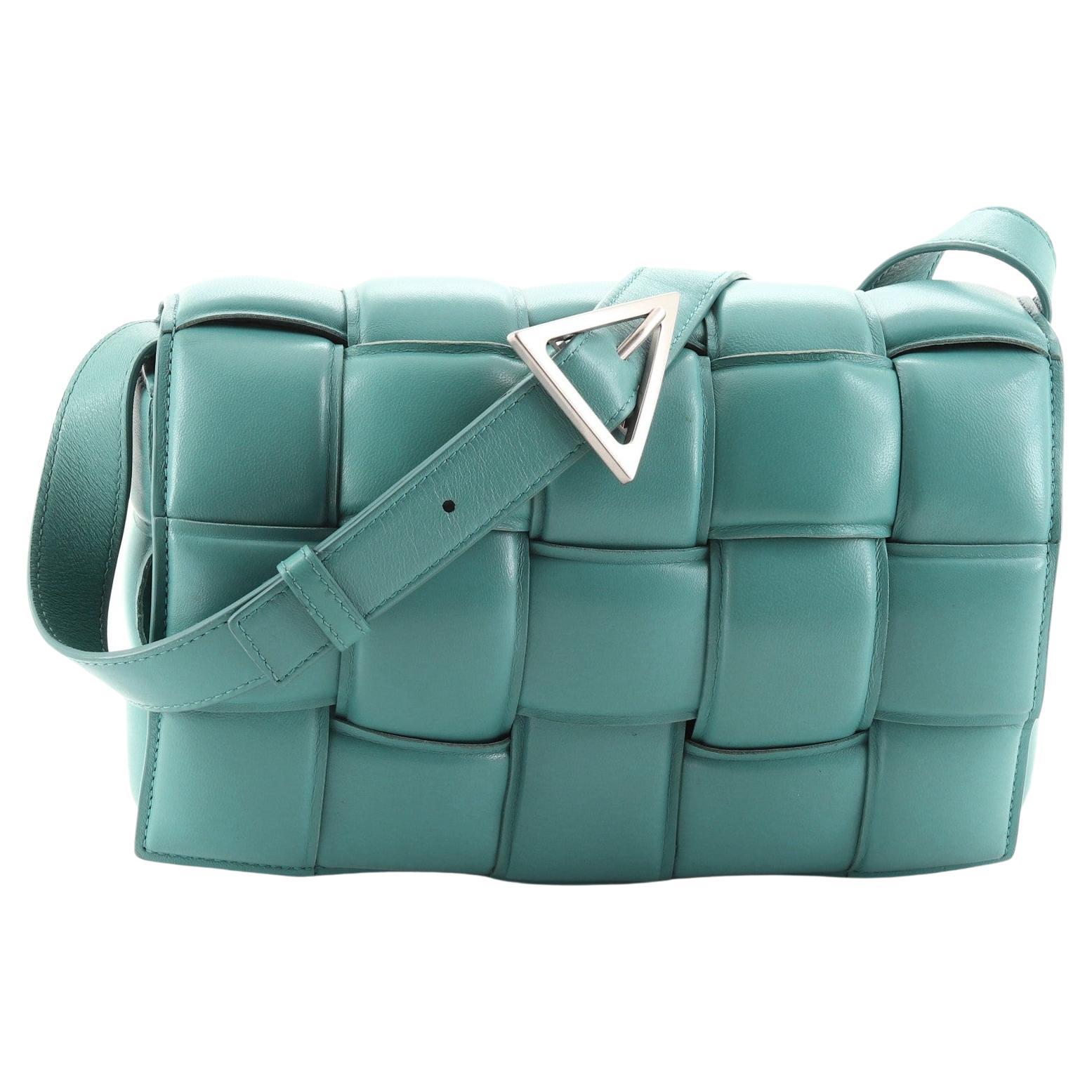 Bottega Veneta Spearmint Maxi Intrecciato Leather Chain Cassette Bag ...