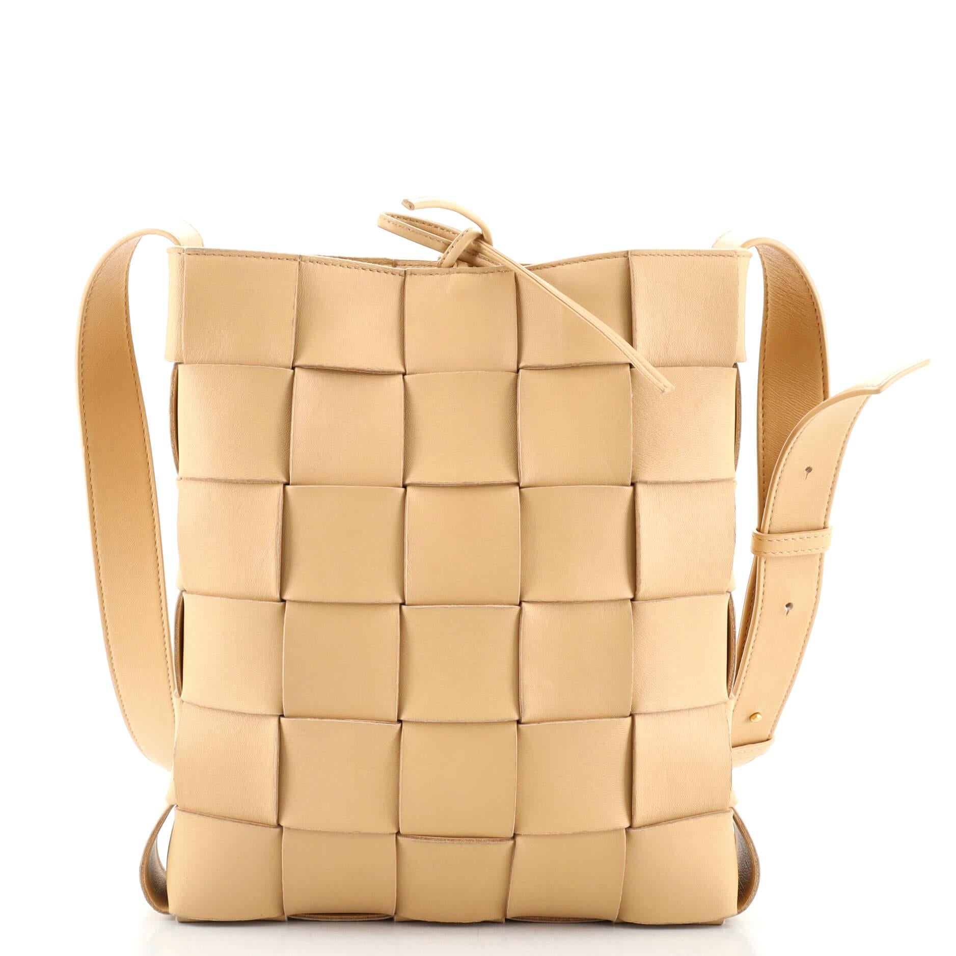 Bottega Veneta Cassette Messenger Bag Maxi Intrecciato Leder (Orange)