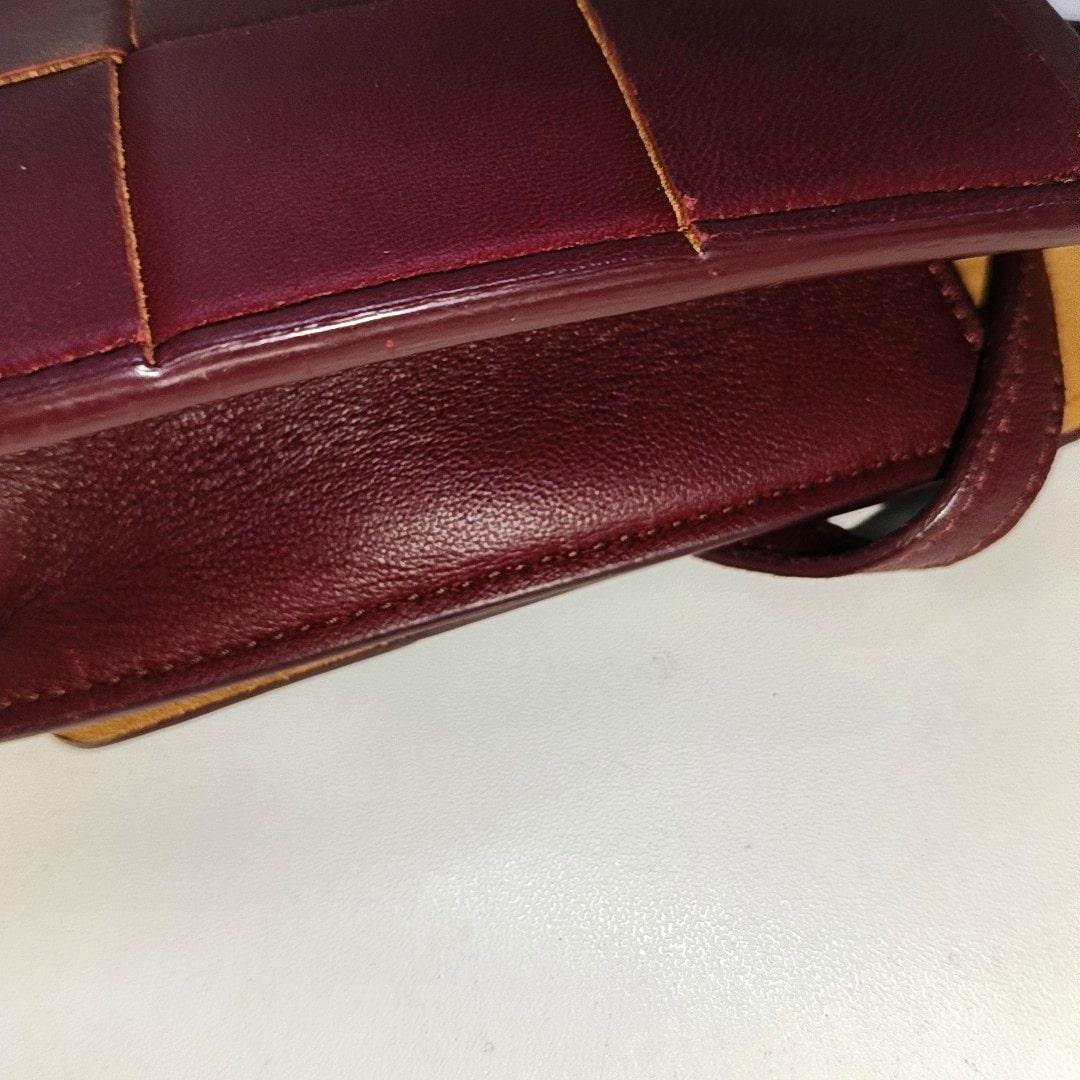 Bottega Veneta Cassette Mini Burgundy Leather Crossbody Bag 6