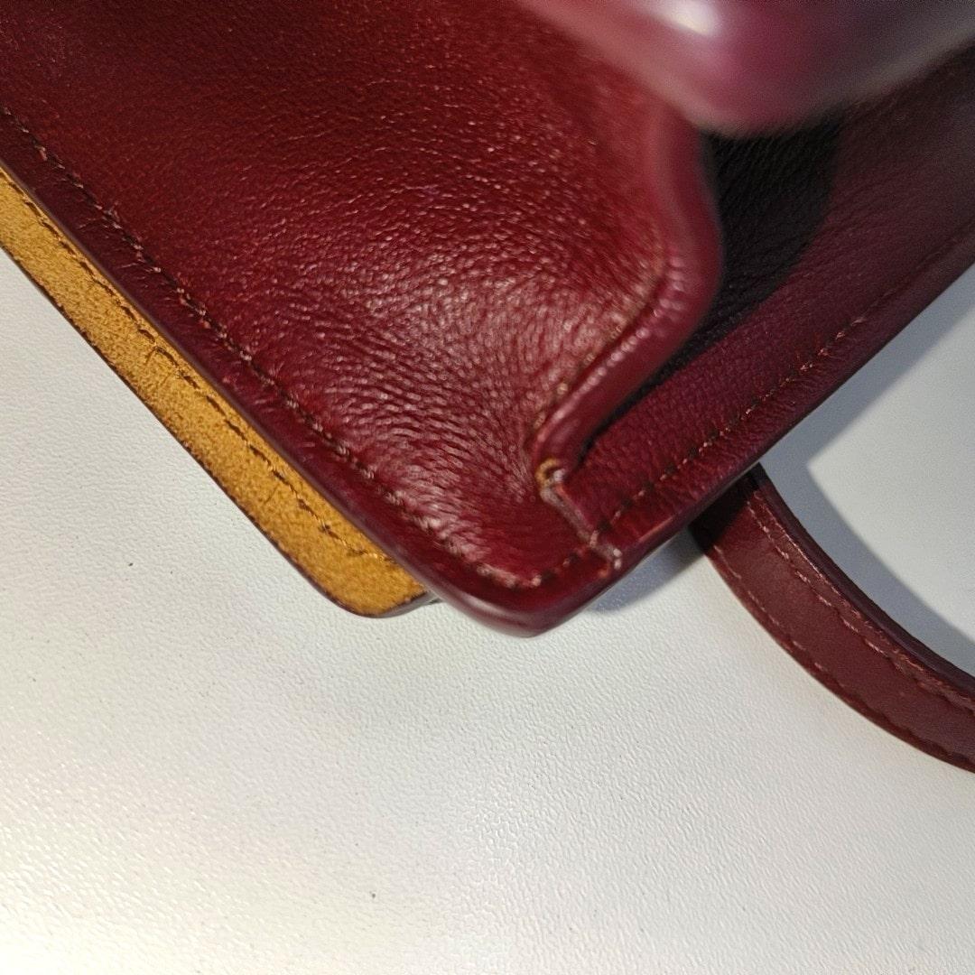 Bottega Veneta Cassette Mini Burgundy Leather Crossbody Bag 9