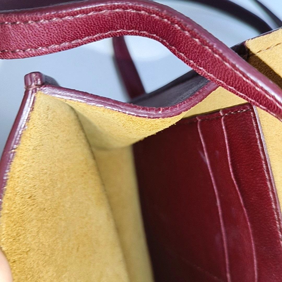 Bottega Veneta Cassette Mini Burgundy Leather Crossbody Bag 12