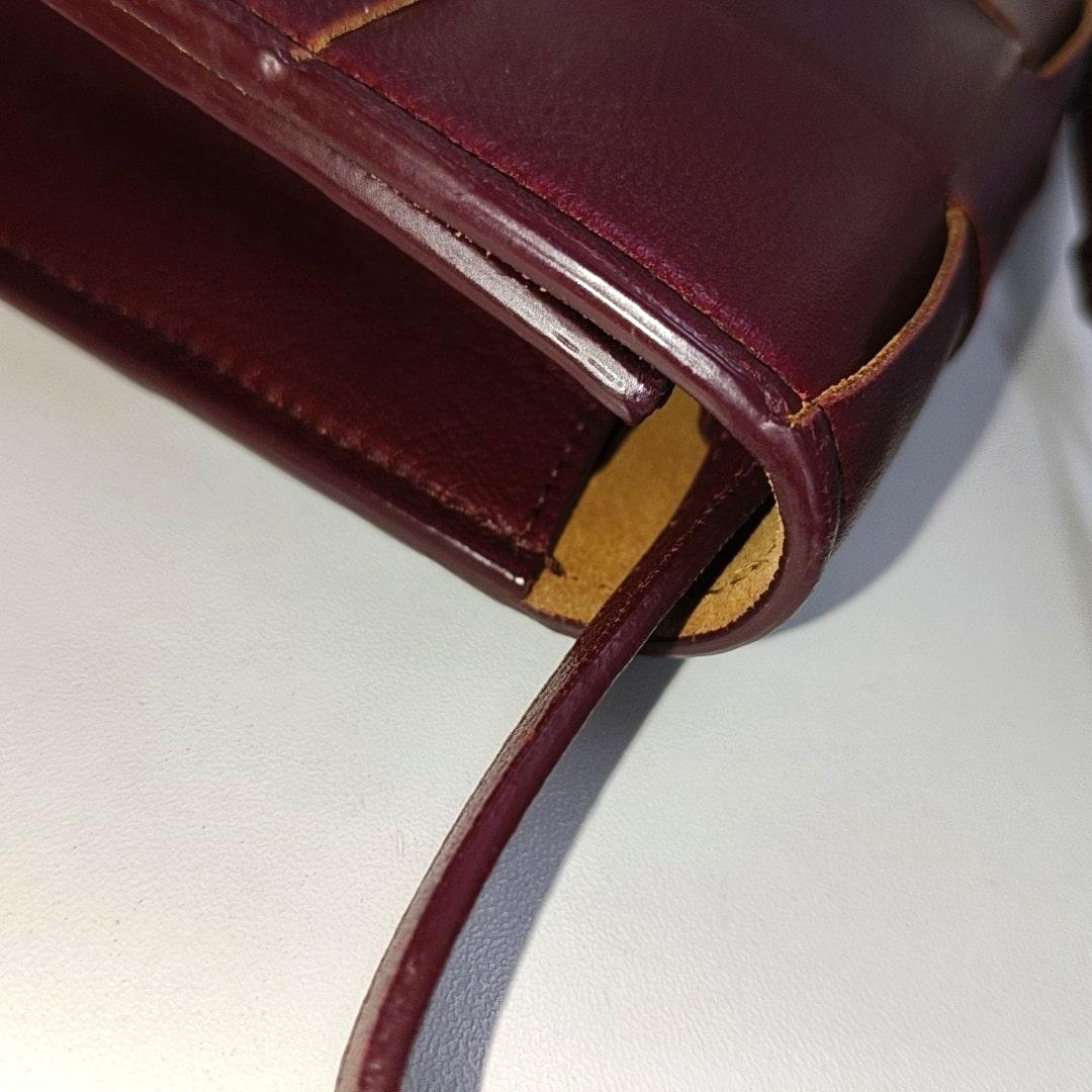 Bottega Veneta Cassette Mini Burgundy Leather Crossbody Bag 3