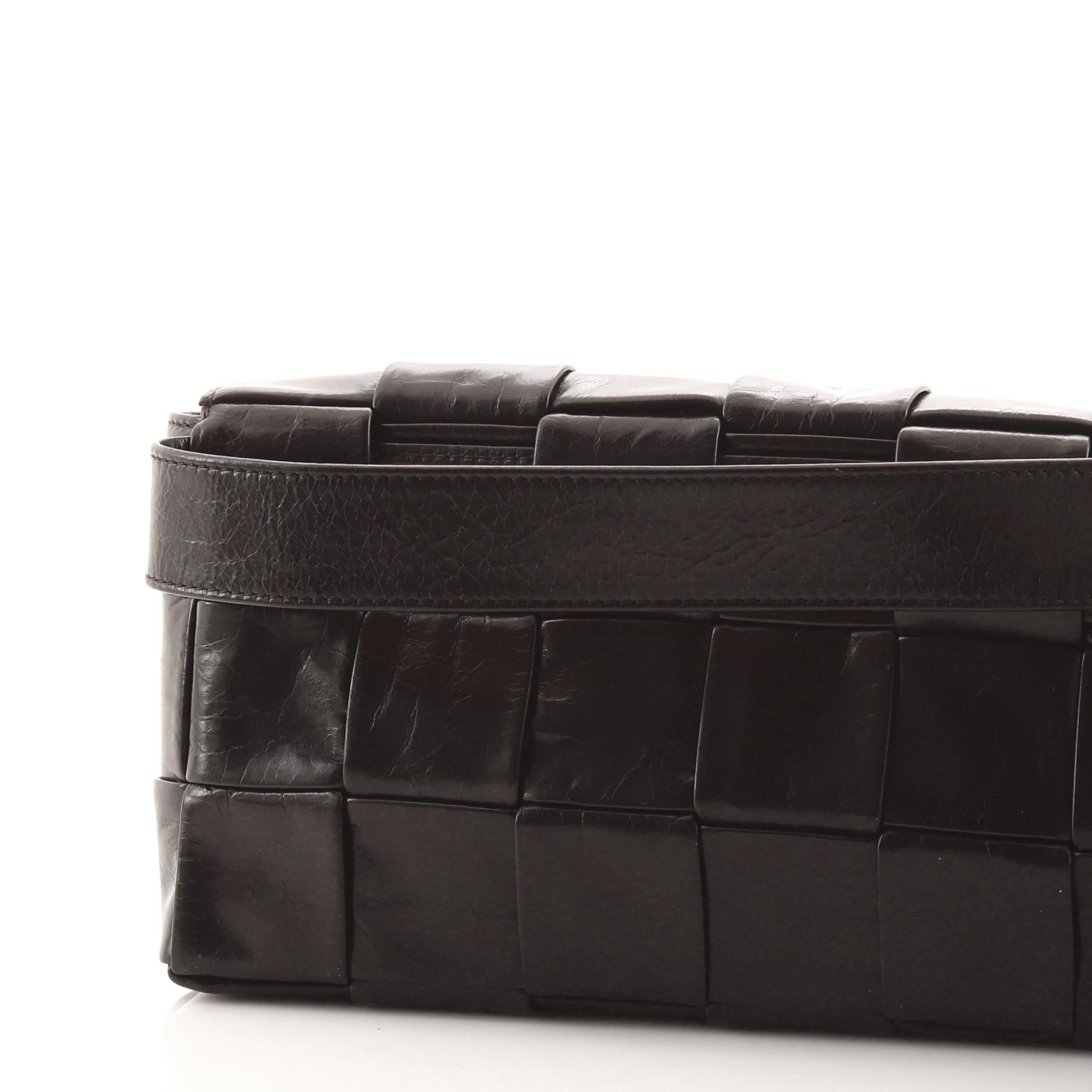Black Bottega Veneta Cassette Stretch Belt Bag Maxi Intrecciato Leather