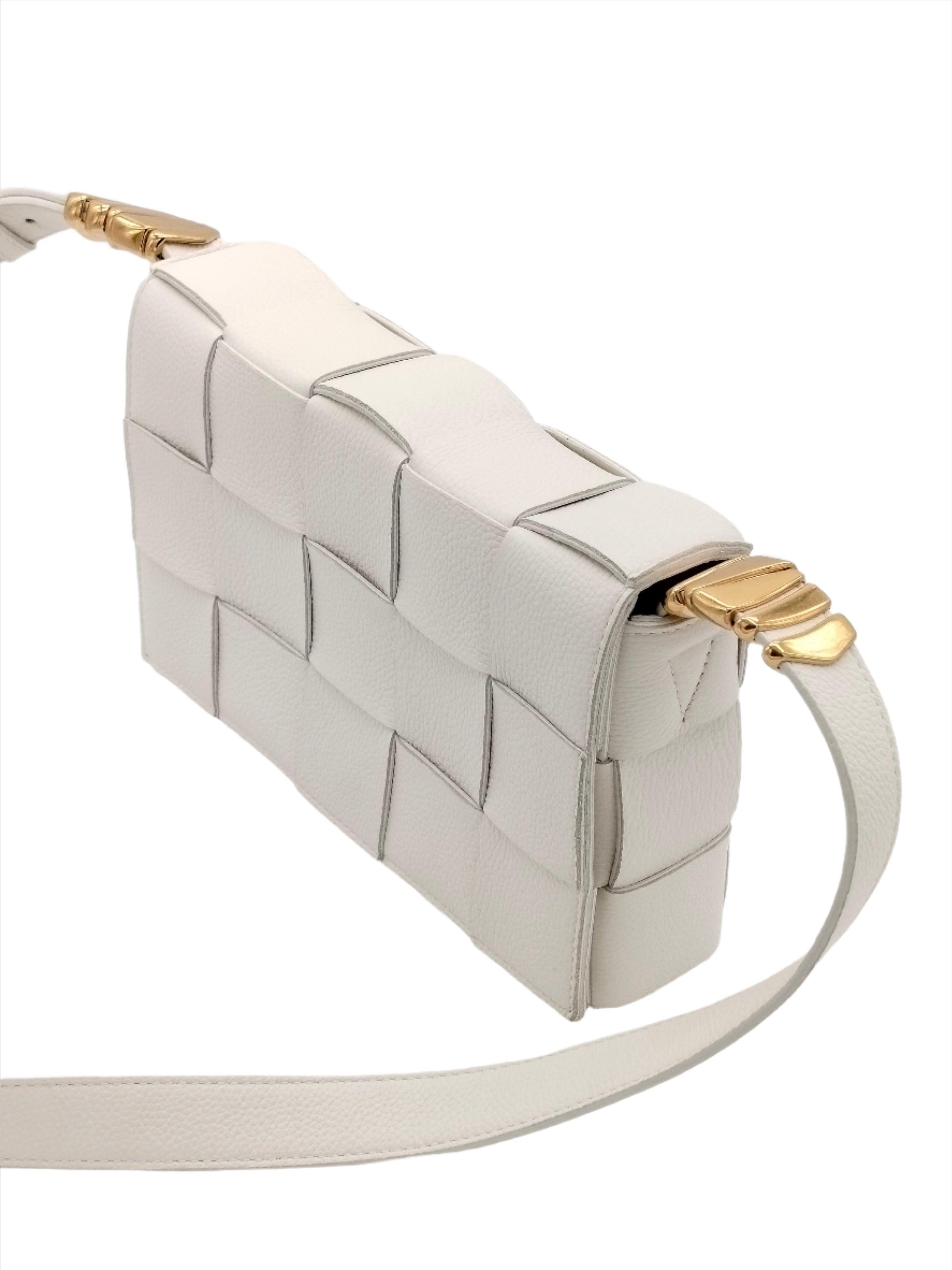 Gray Bottega Veneta Cassette White Shoulder Bag - '20s