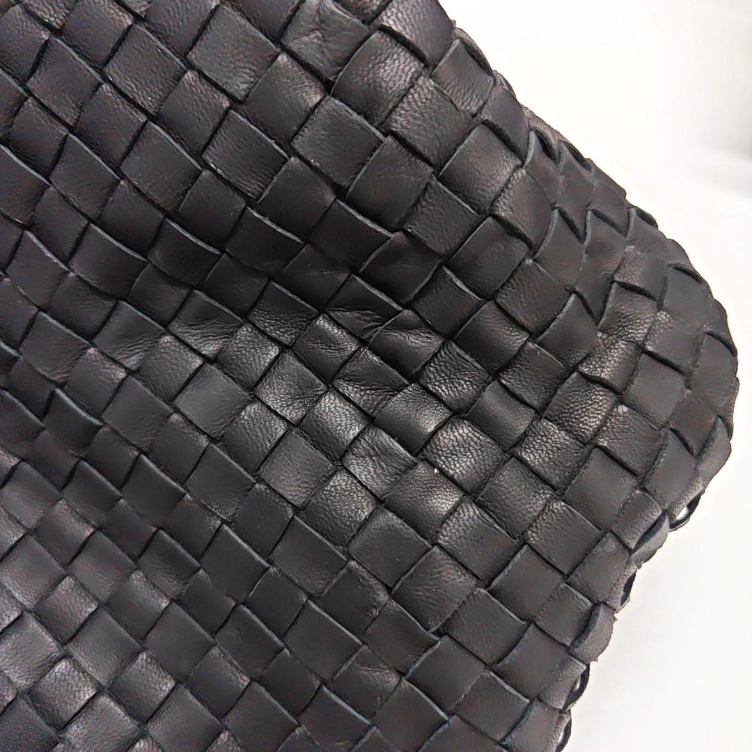 Bottega Veneta Cesta Shopper Tote Intrecciato Schwarz Leder Groß 50cm im Angebot 8