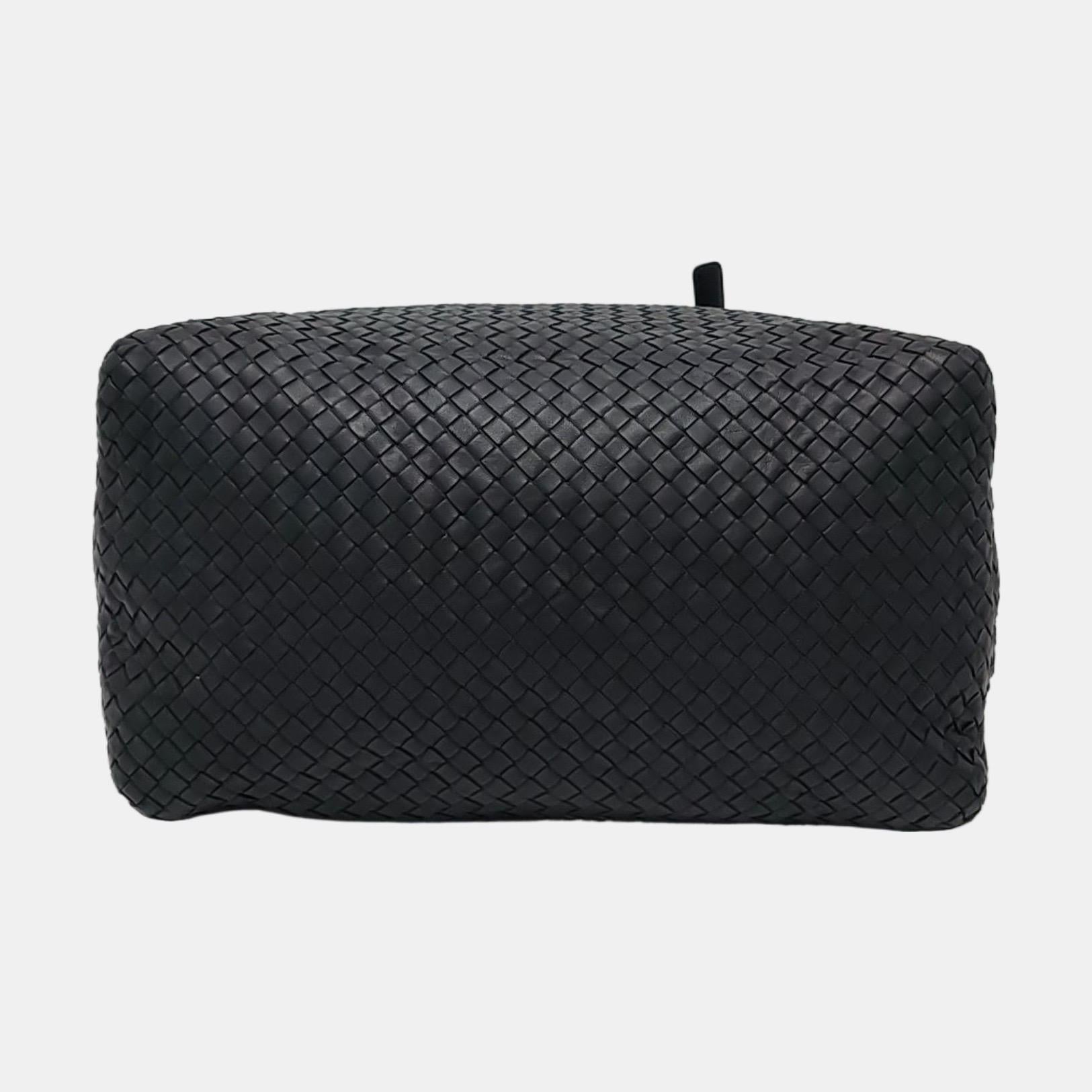 Bottega Veneta Cesta Shopper Tote Intrecciato Schwarz Leder Groß 50cm Damen im Angebot