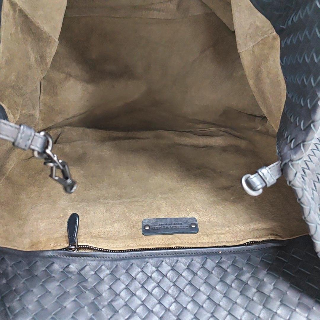 Bottega Veneta Cesta Shopper Tote Intrecciato Schwarz Leder Groß 50cm im Angebot 2