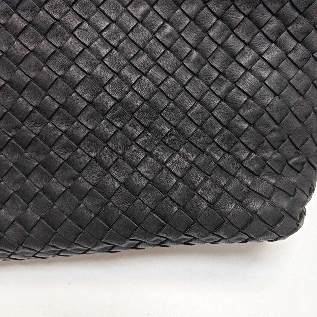 Bottega Veneta Cesta Shopper Tote Intrecciato Schwarz Leder Groß 50cm im Angebot 3