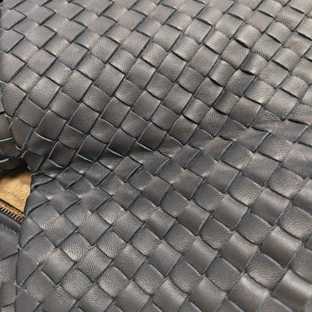 Bottega Veneta Cesta Shopper Tote Intrecciato Schwarz Leder Groß 50cm im Angebot 5