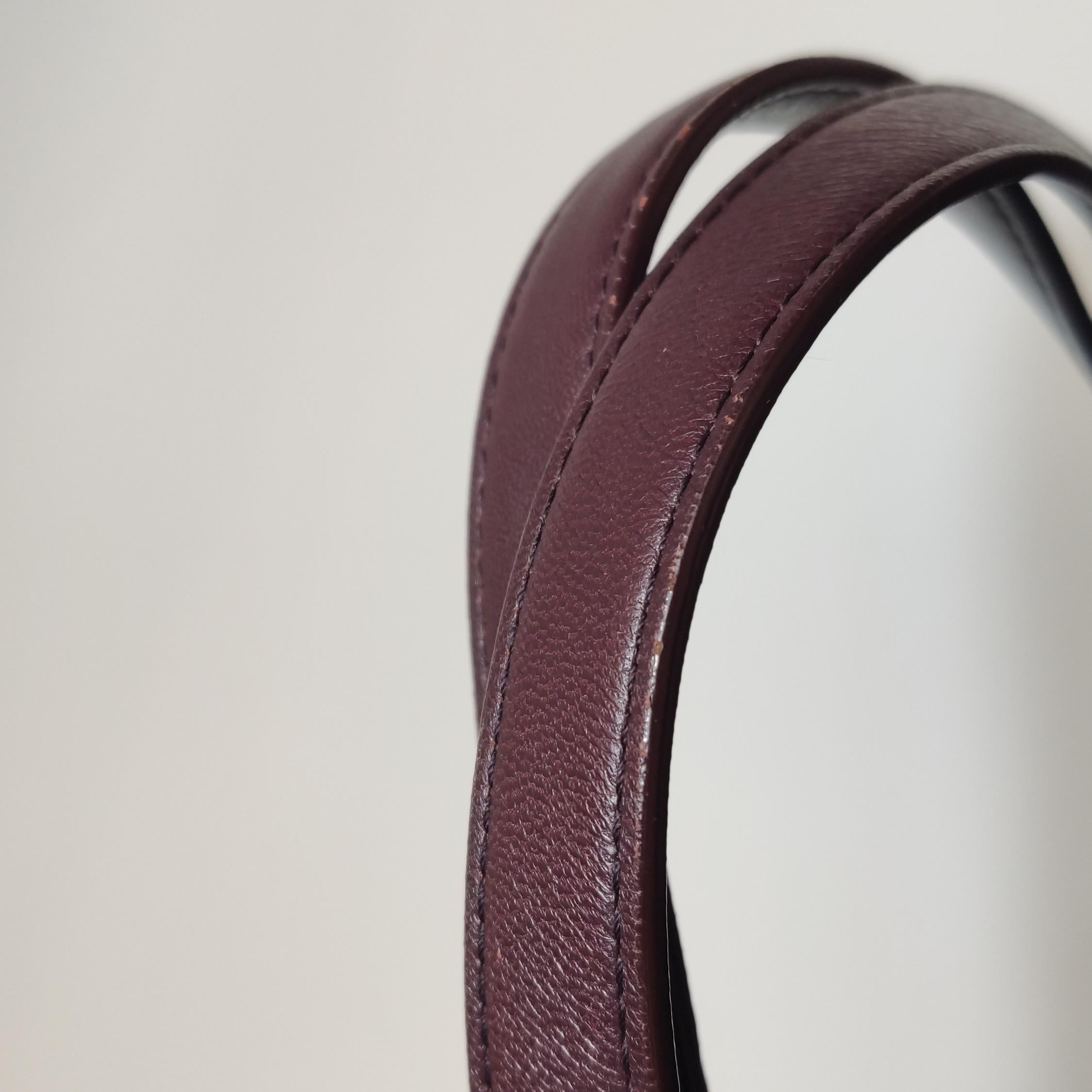 Bottega Veneta Cesta Shopper Tote Intrecciato Burgundy Leather Medium 40cm en vente 5