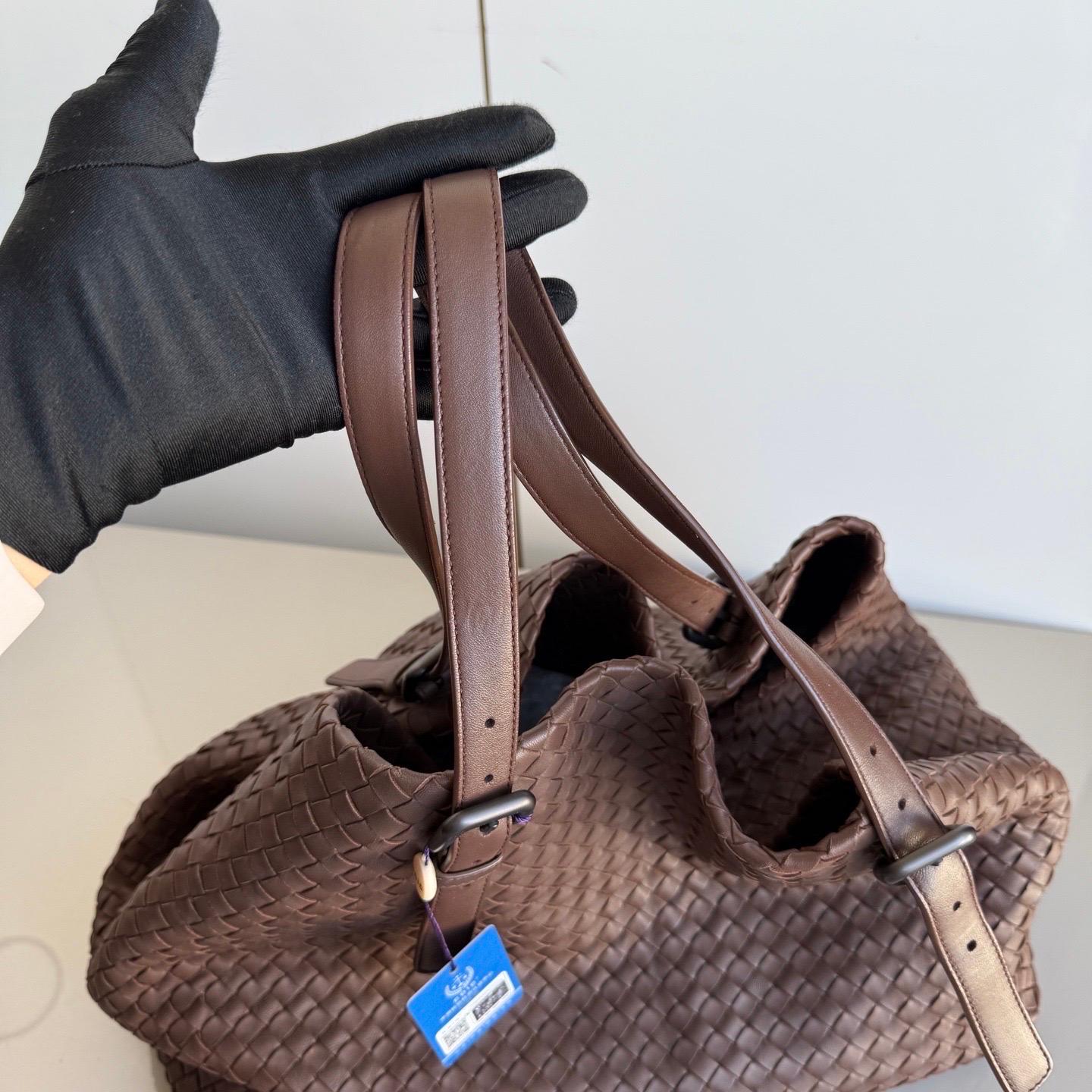 Bottega Veneta Cesta Shopper Tote Intrecciato Milk Chocolate Brown Leather Large 10