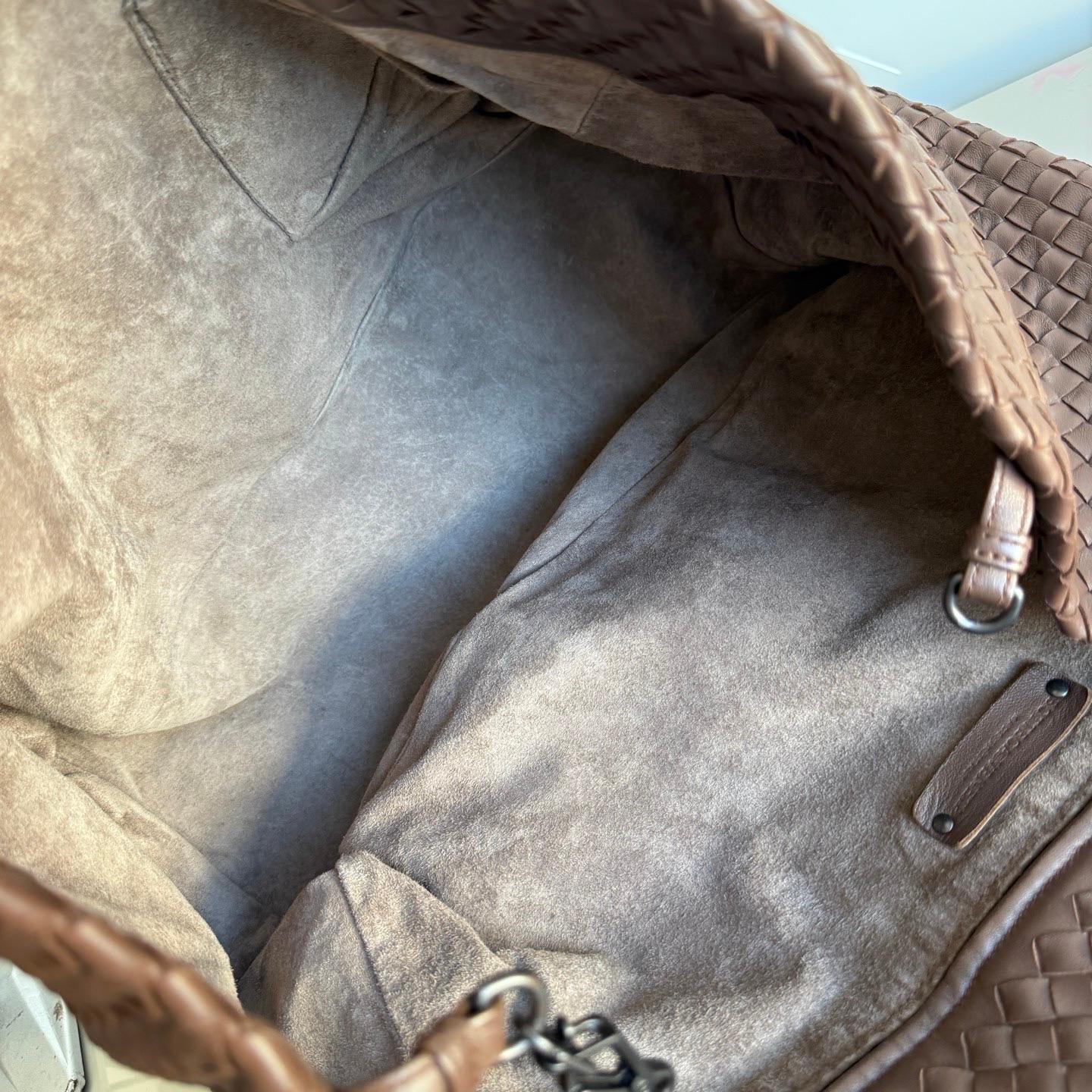 Bottega Veneta Cesta Shopper Tote Intrecciato Milk Chocolate Brown Leather Large 14