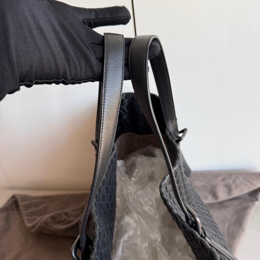 Bottega Veneta Cesta Shopper Tote Nappa Intrecciato Leather Black Large 6