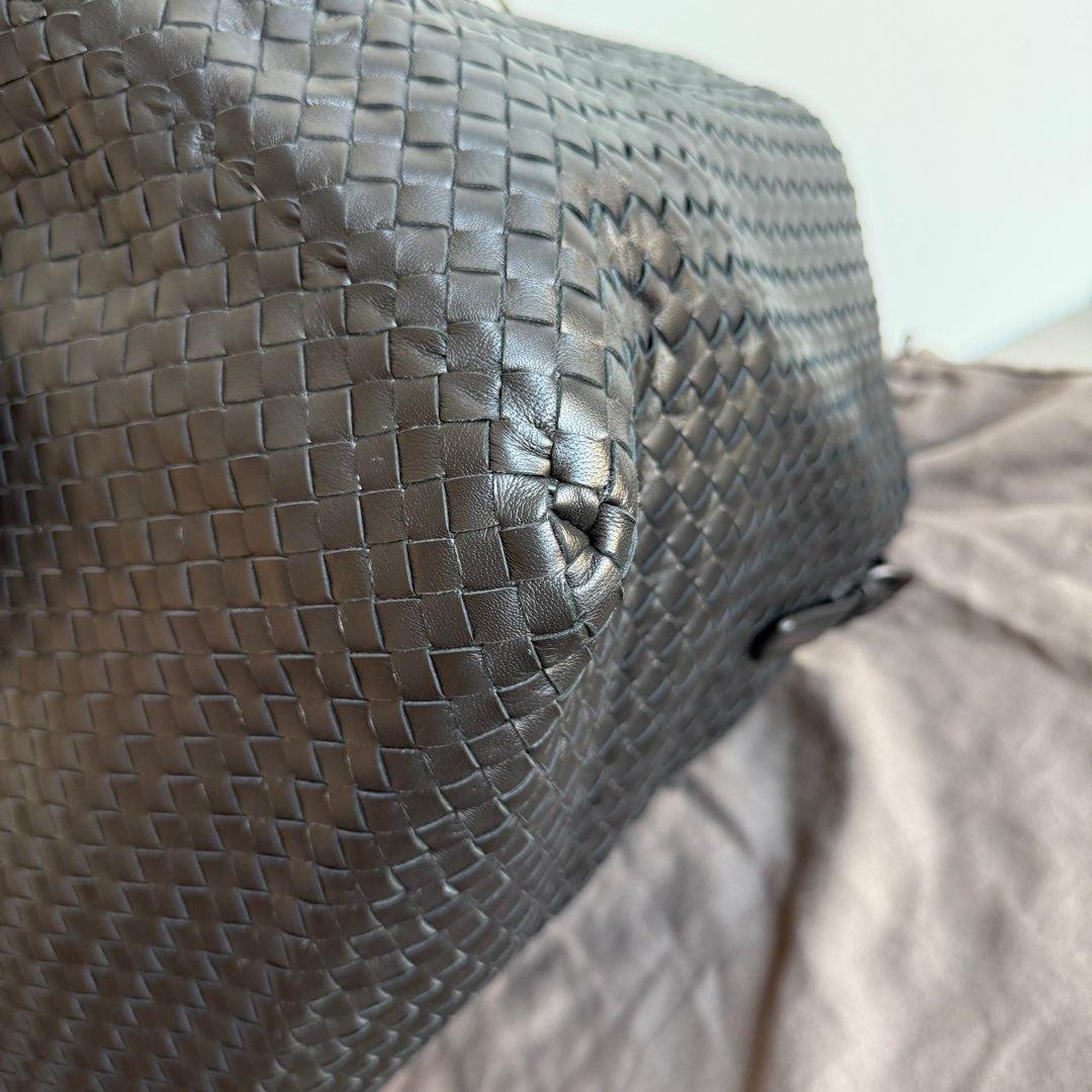 Bottega Veneta Cesta Shopper Tote Nappa Intrecciato Leather Black Large 7