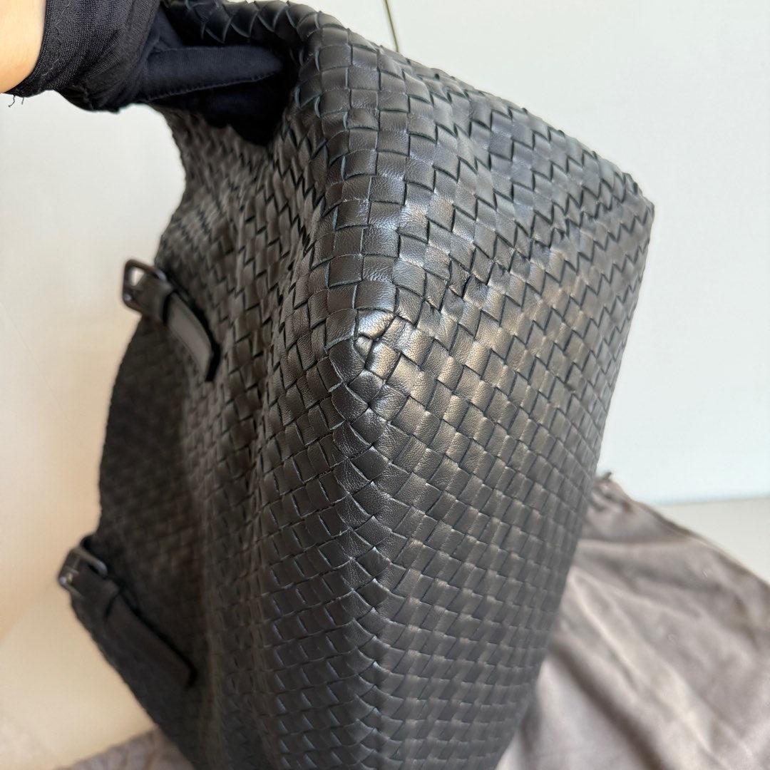 Bottega Veneta Cesta Shopper Tote Nappa Intrecciato Leather Black Large 3