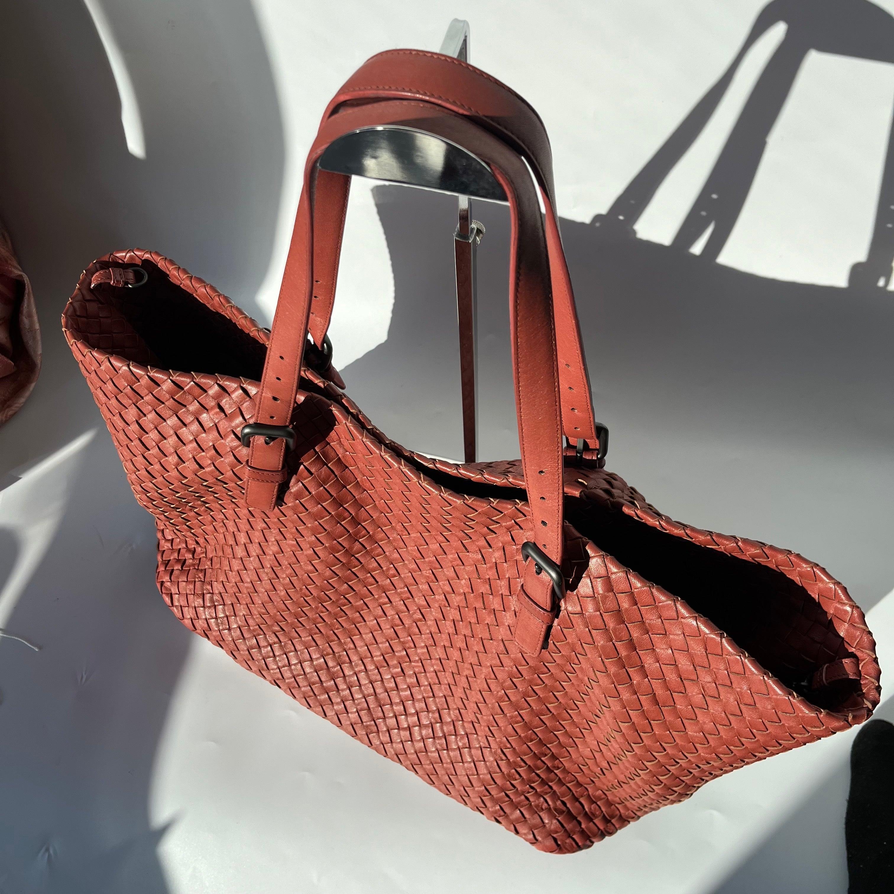 Bottega Veneta Cesta Tote Nappa Intrecciato Leather Brick Red 37cm 5