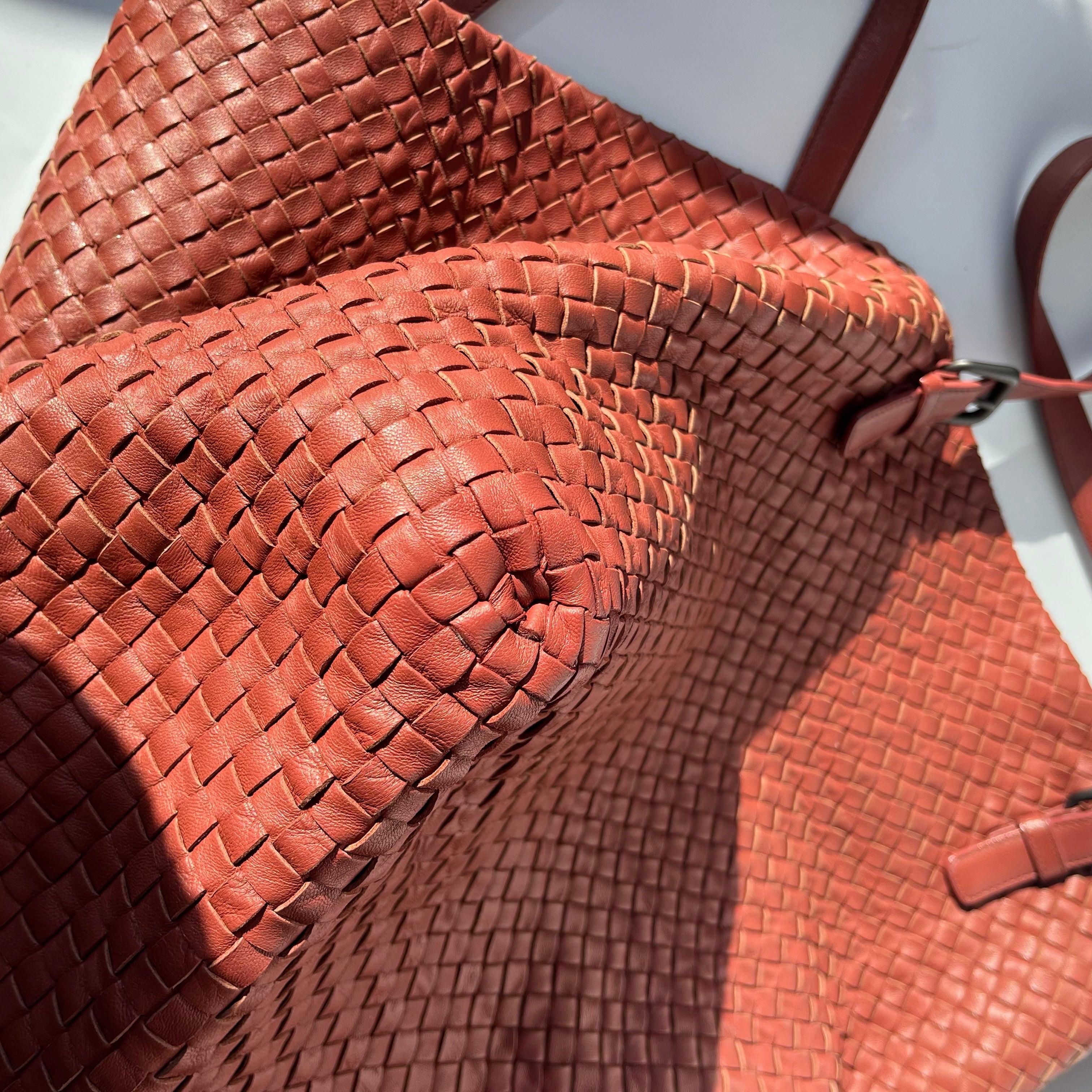 Bottega Veneta Cesta Tote Nappa Intrecciato Leather Brick Red 37cm 8