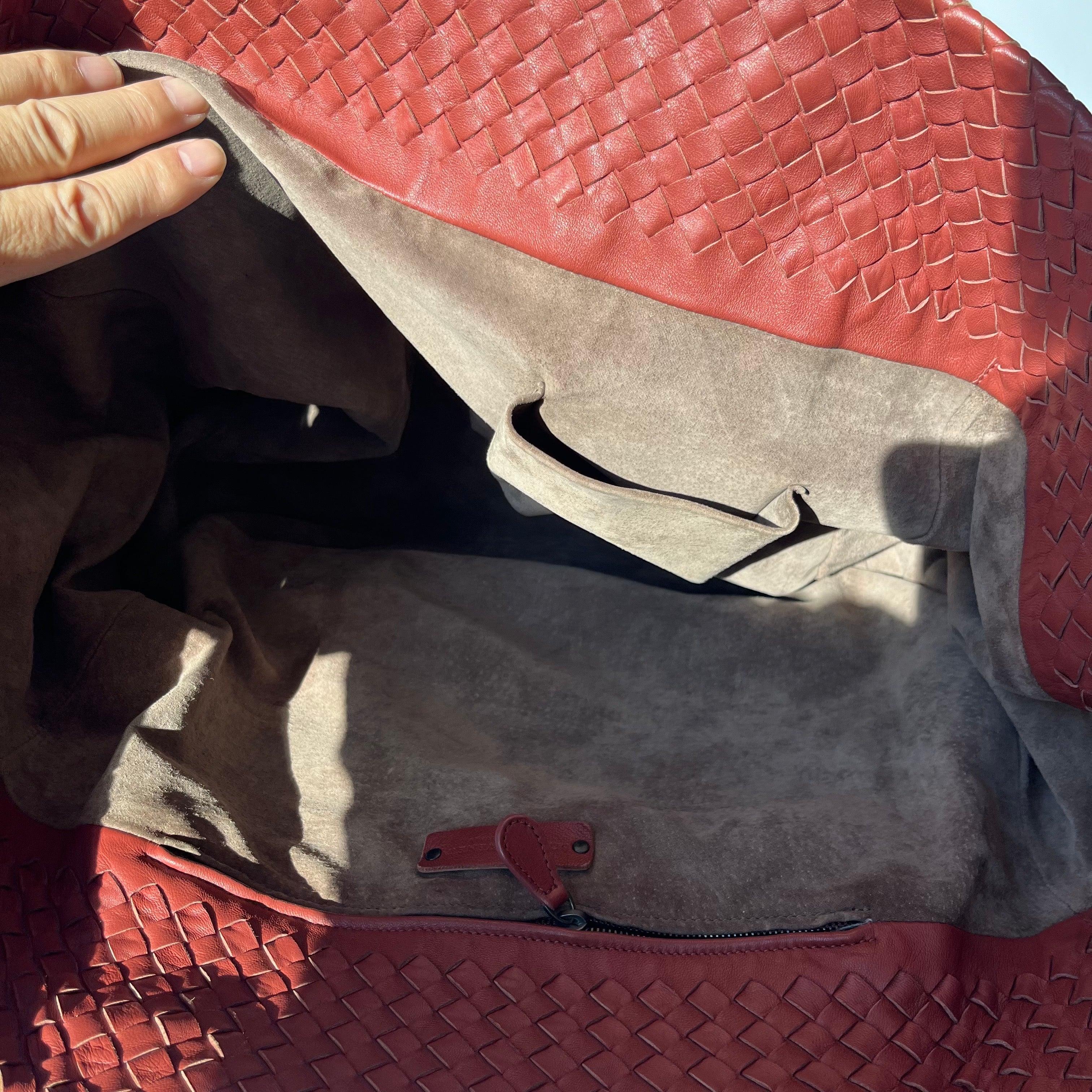Bottega Veneta Cesta Tote Nappa Intrecciato Leather Brick Red 37cm 11
