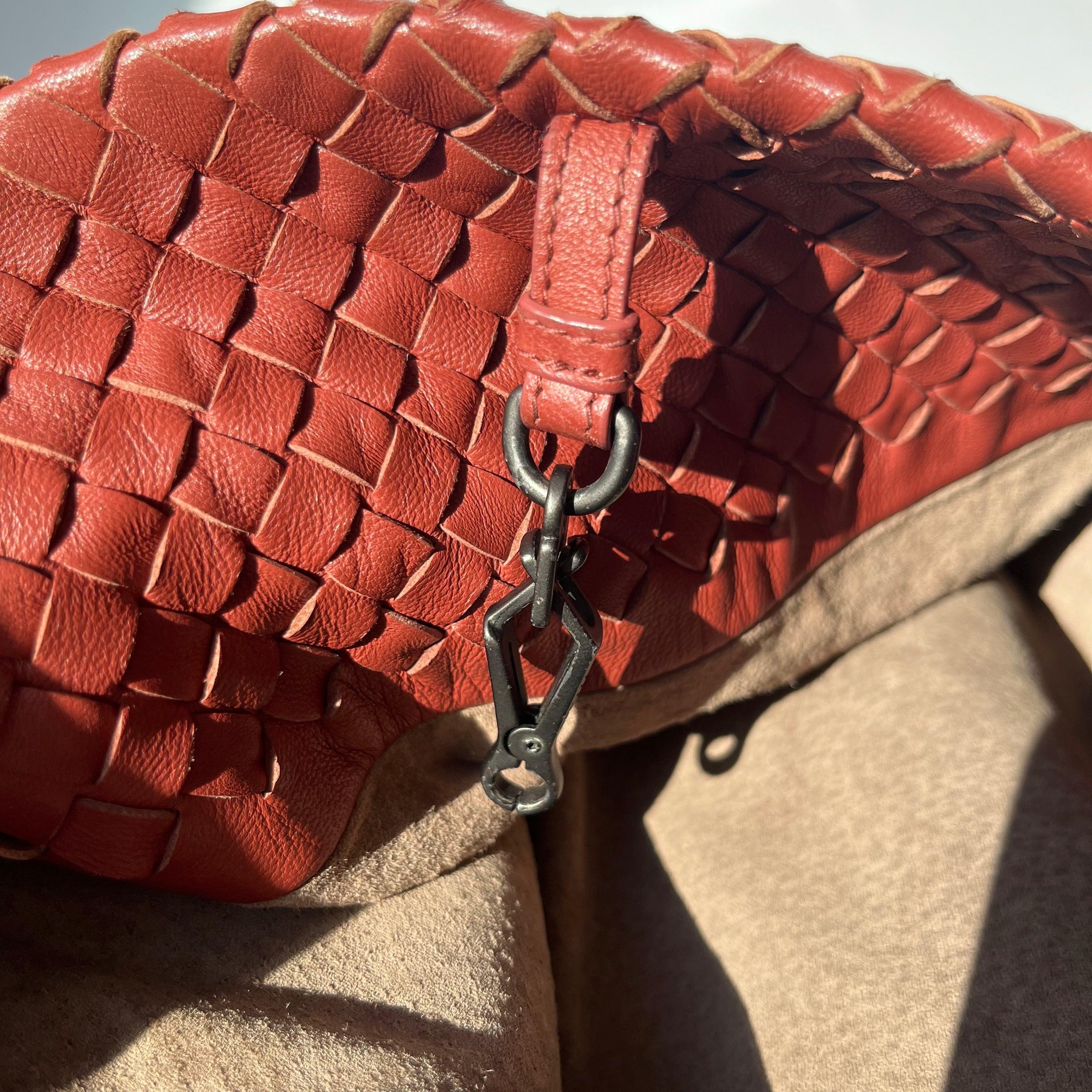 Bottega Veneta Cesta Tote Nappa Intrecciato Leather Brick Red 37cm 15