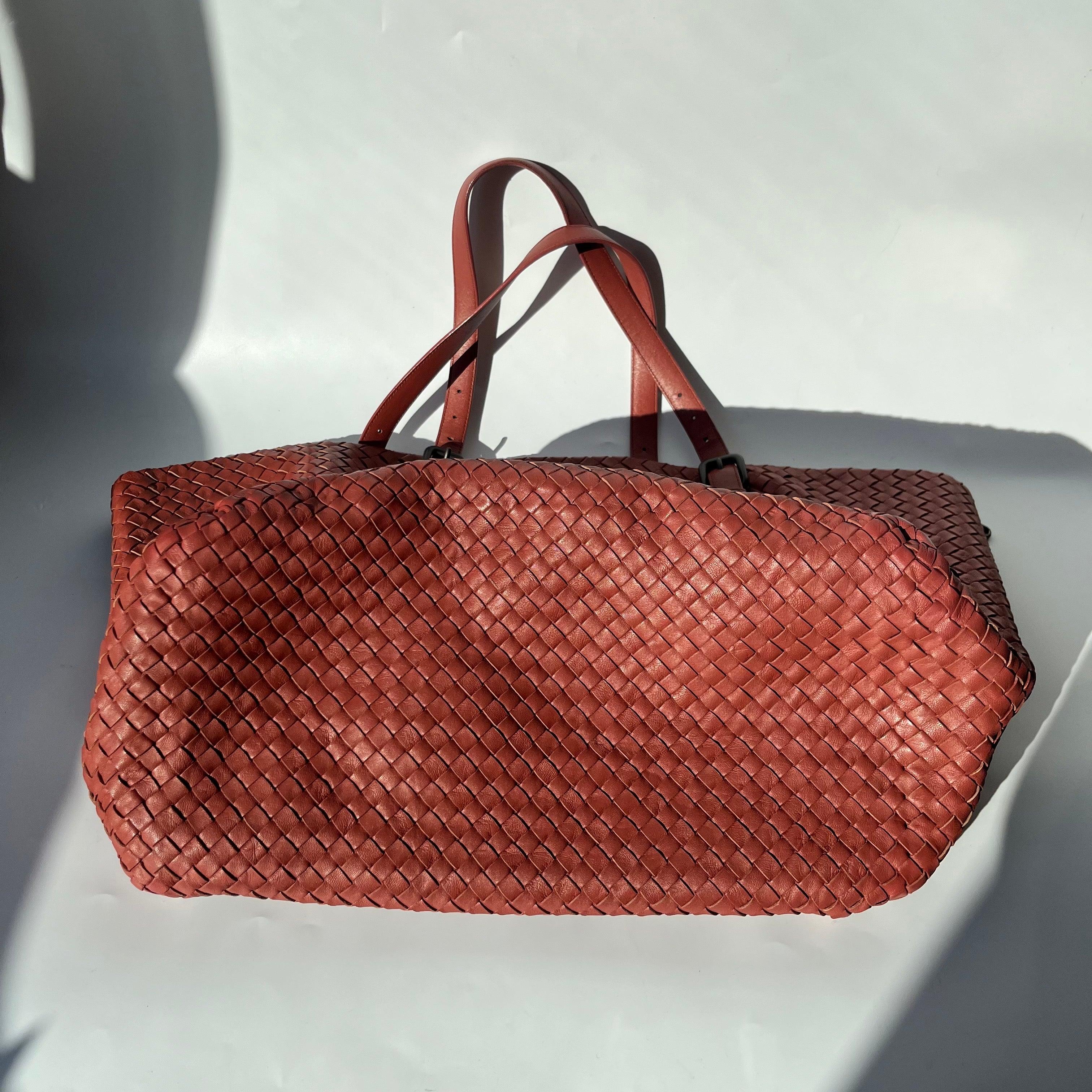 Bottega Veneta Cesta Tote Nappa Intrecciato Leather Brick Red 37cm 4