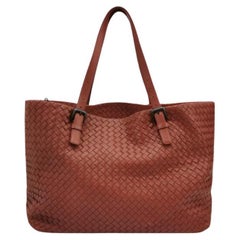 Bottega Veneta Cesta Tote Nappa Intrecciato Leather Brick Red 37cm