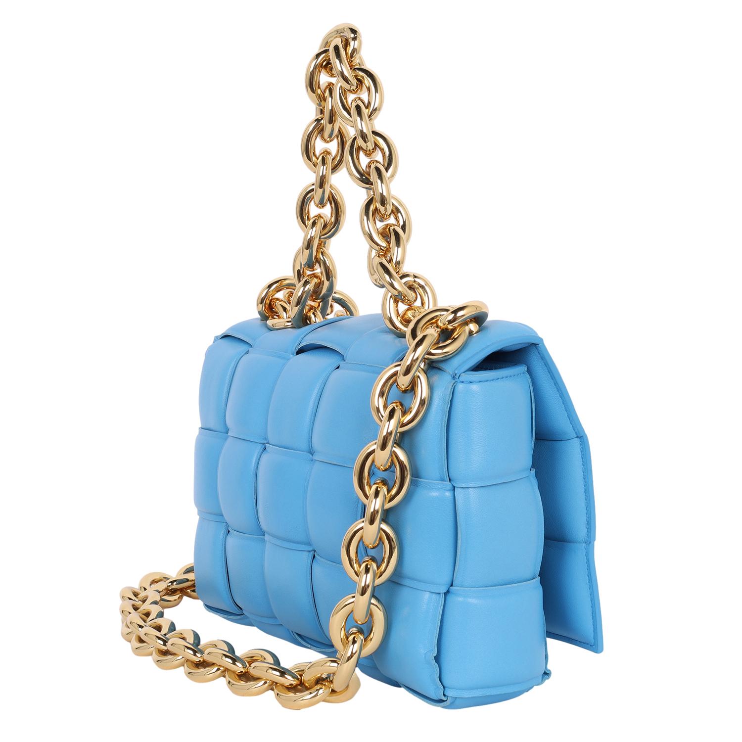 Bottega Veneta Chain Cassette CrossbodyBag Blue 5