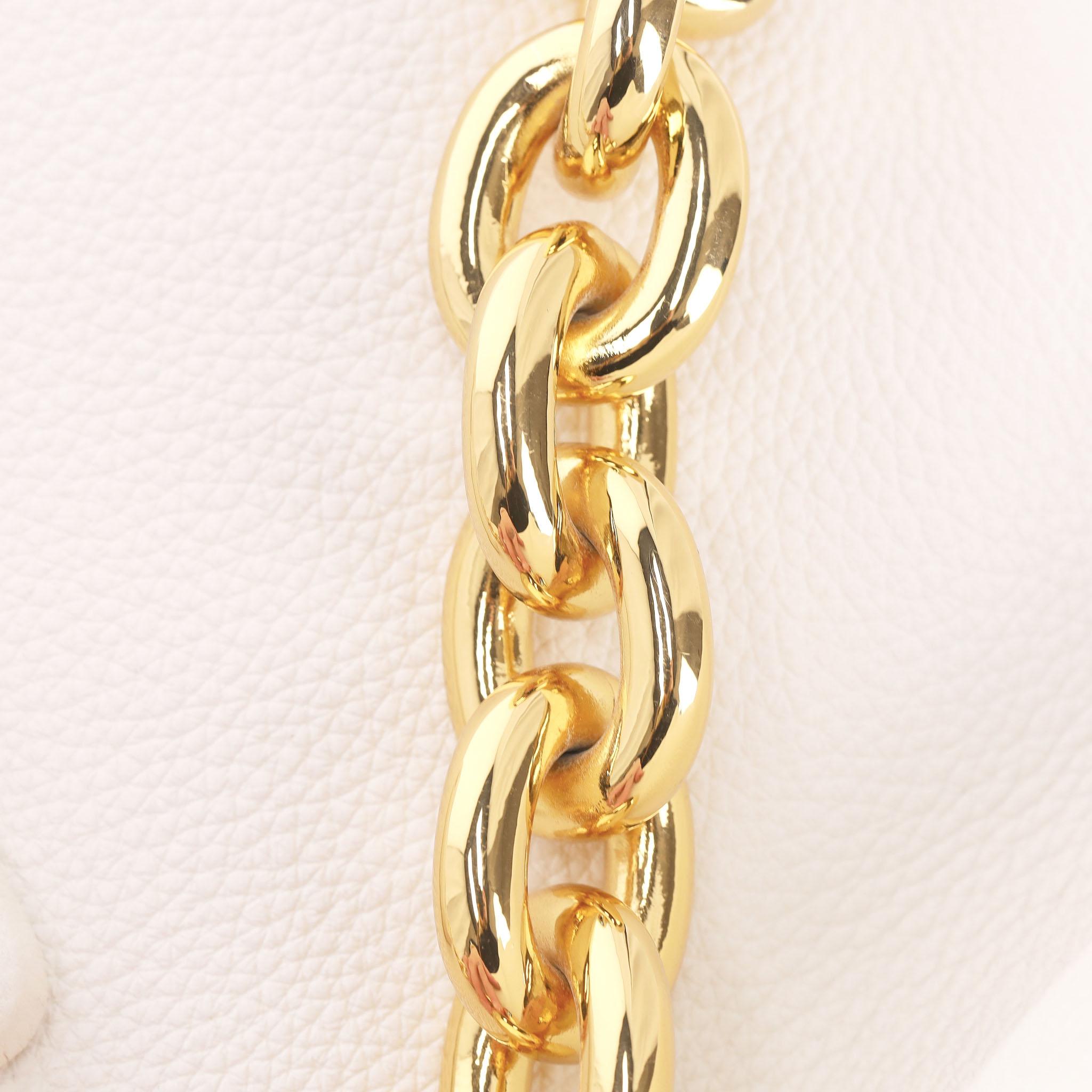 Bottega Veneta Chain Detail Leather Tote Bag For Sale 1