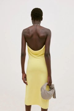 Bottega Veneta Chain Halter Draped Dress