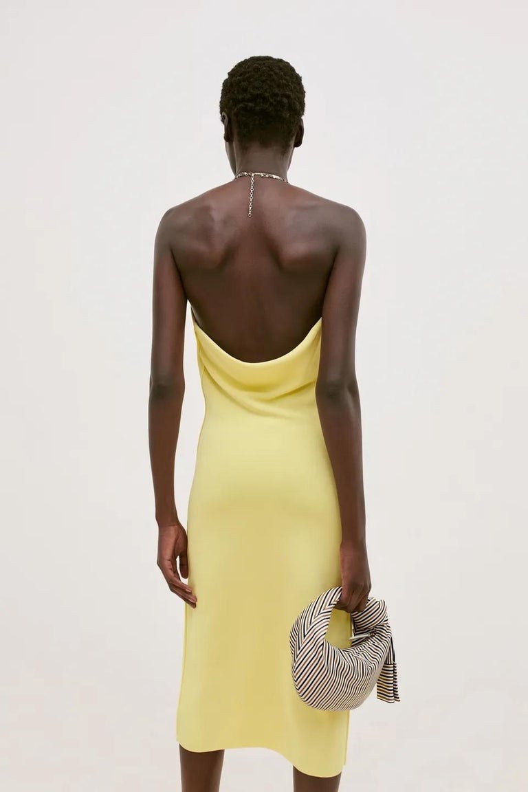Bottega Veneta Women's Resort 2024 Chain Halter Draped Dress XS Yellow For Sale at 1stDibs Bottega Veneta Women's Resort 2024 Chain Halter Draped Dress XS Yellow For Sale at 1stDibs