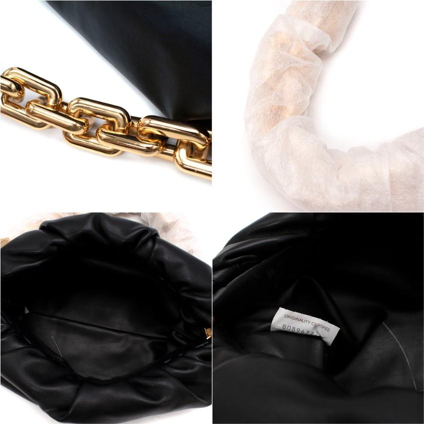 Bottega Veneta Chain Pouch Black Leather Shoulder Bag For Sale 3