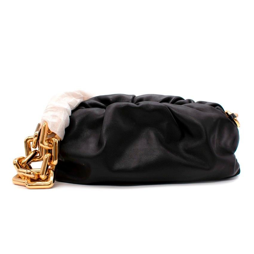 Bottega Veneta Chain Pouch Black Leather Shoulder Bag