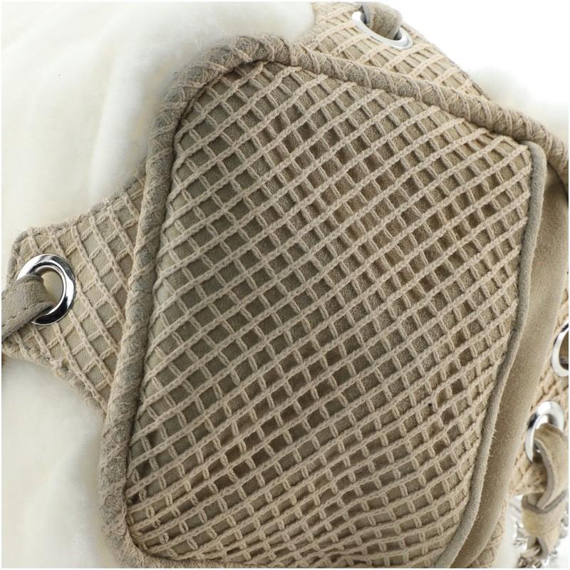 Bottega Veneta Chain Tassel Zip Shoulder Bag Fur and Suede Small 1