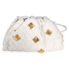 Bottega Veneta Chalk Intrecciato Nappa Studded The Mini Pouch