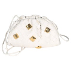 Bottega Veneta Chalk Intrecciato Nappa Studded The Mini Pouch