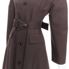 BOTTEGA VENETA trench-coat corset tailleur en coton mélangé anthracite IT36 XXS