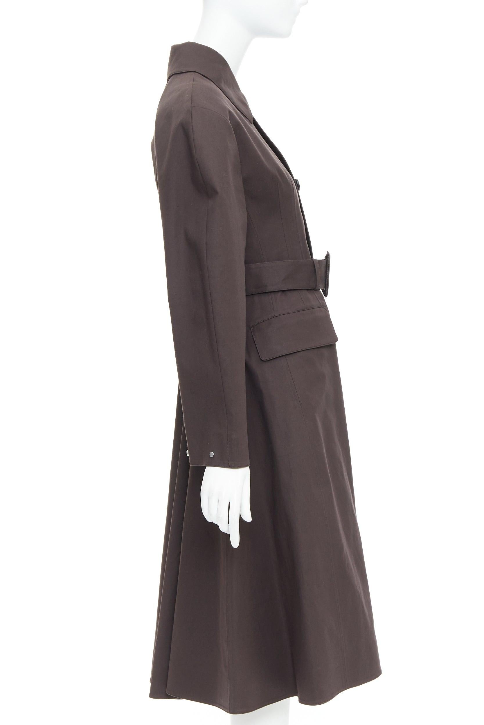 De las mujeres BOTTEGA VENETA gabardina con cintura de corsé en mezcla de algodón recubierto de carbón IT36 XXS en venta