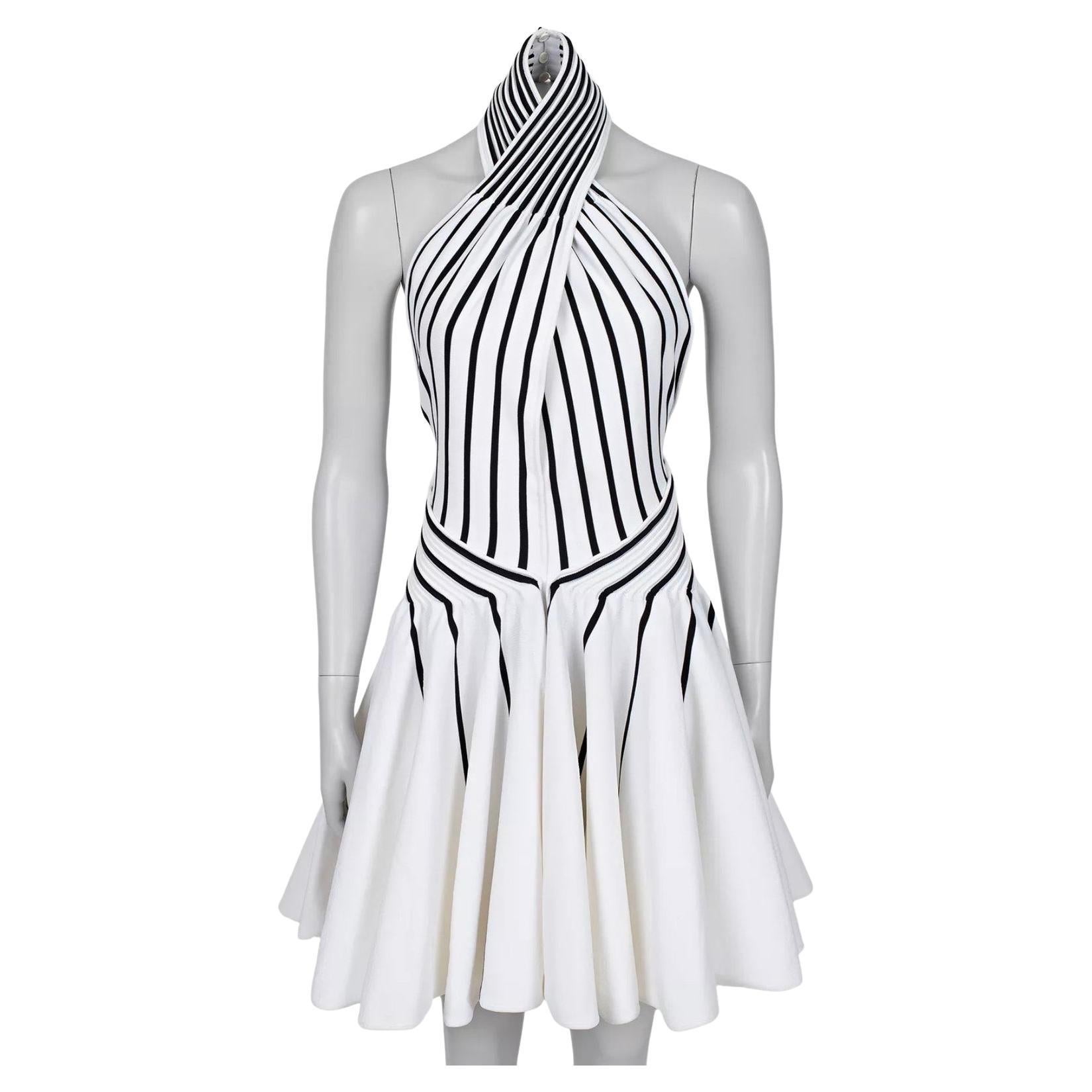 Bottega Veneta Chic Striped Fitted Dress Sz.XS