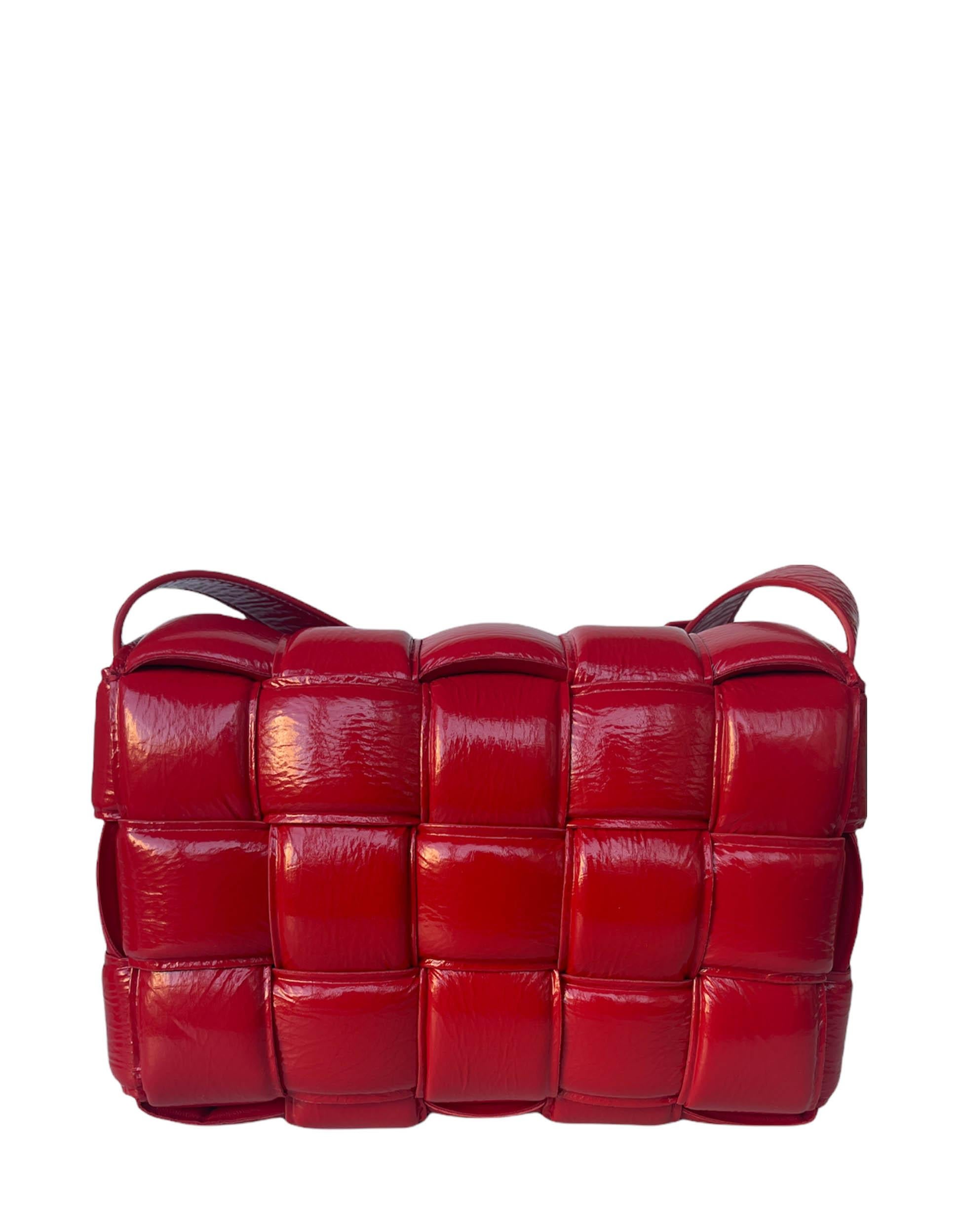 cherry red bottega bag