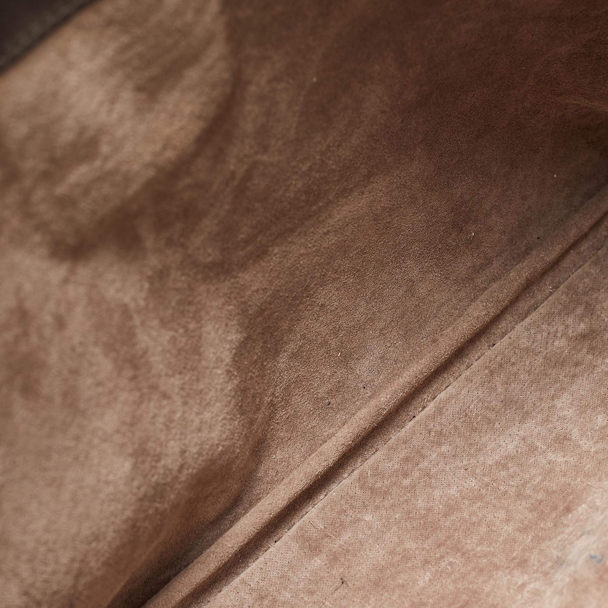Bottega Veneta Choco Brown Intrecciato Leather Medium Roma Tote For Sale 9