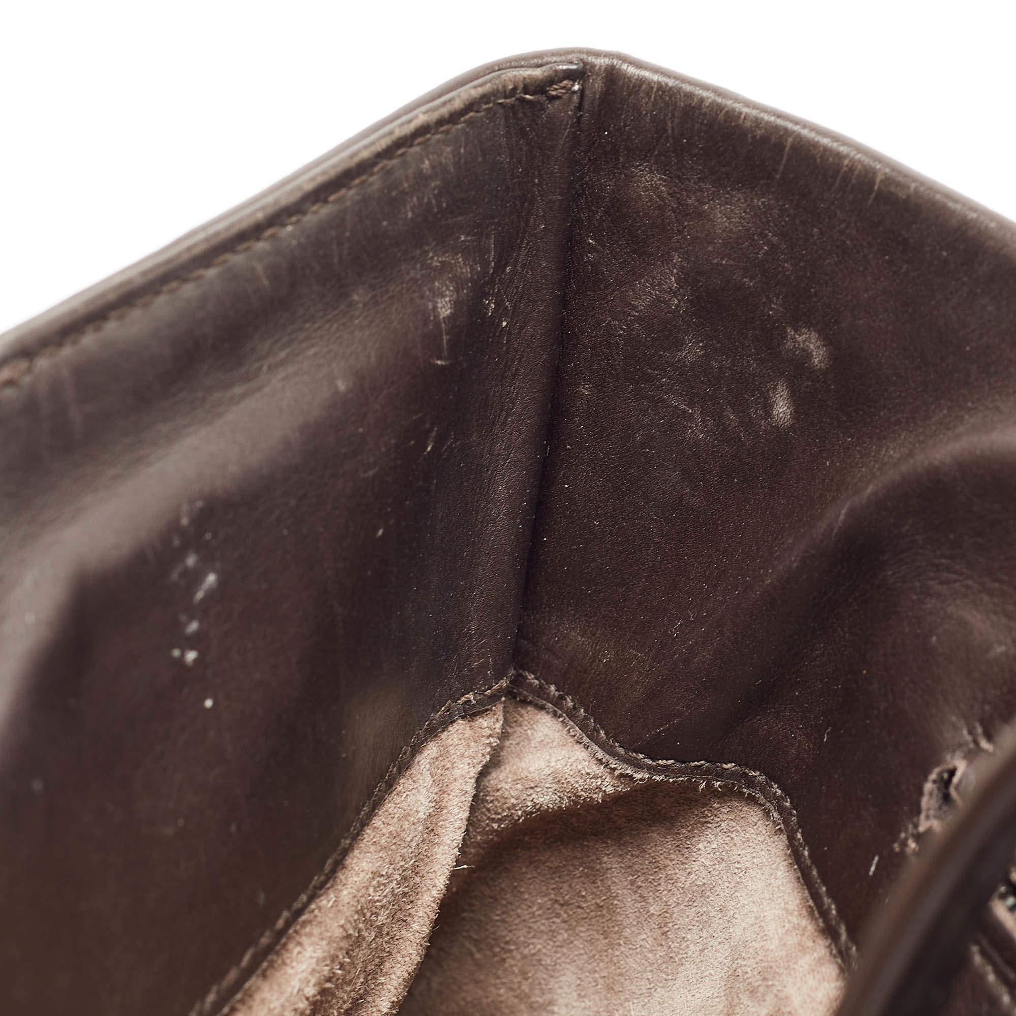 Bottega Veneta Choco Brown Intrecciato Leather Medium Roma Tote For Sale 14