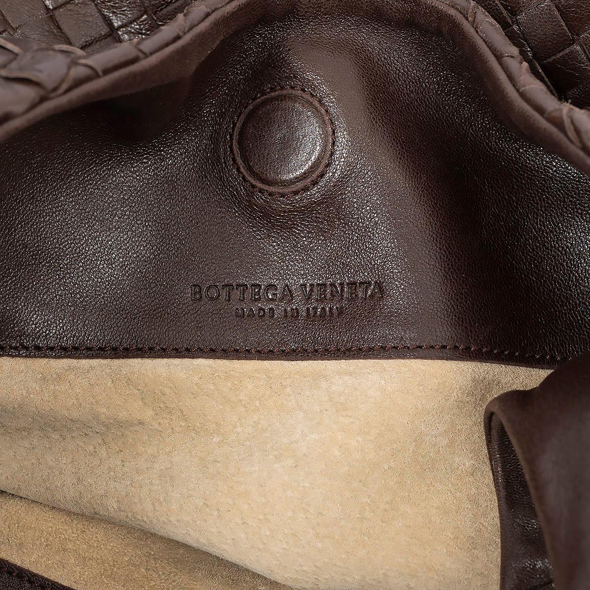 BOTTEGA VENETA chocolate brown INTRECCIATO leather CAMPANA LARGE Hobo Bag 1