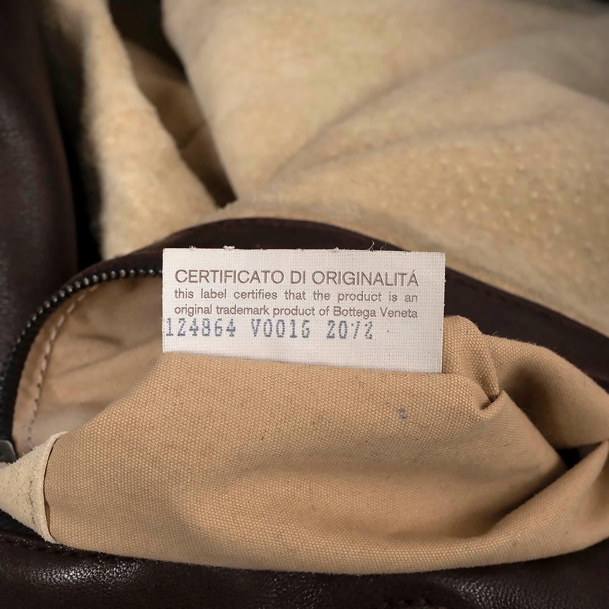 BOTTEGA VENETA chocolate brown INTRECCIATO leather CAMPANA LARGE Hobo Bag 2